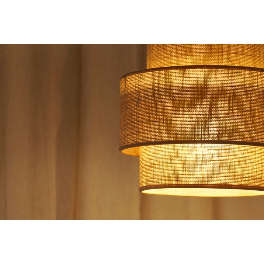 Brilagi - Lampadario a sospensione con filo SPACE YUTE 1xE27/15W/230V diametro 25 cm beige/bianco