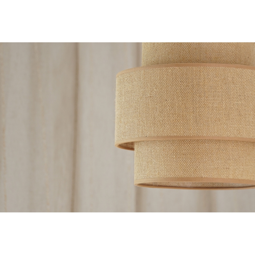 Brilagi - Lampadario a sospensione con filo SPACE YUTE 1xE27/15W/230V diametro 25 cm beige/bianco