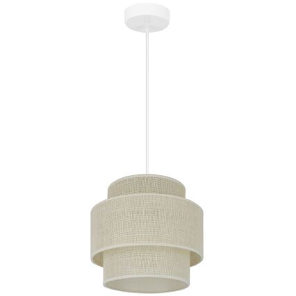 Brilagi - Lampadario a sospensione con filo SPACE YUTE 1xE27/15W/230V diametro 25 cm color crema/bianco