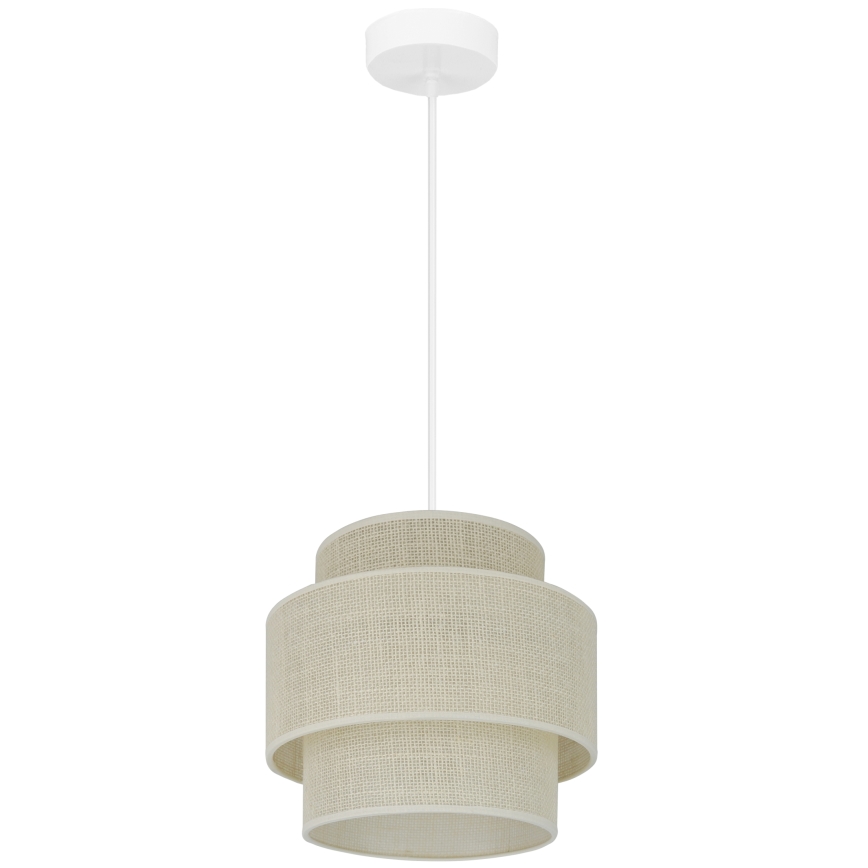 Brilagi - Lampadario a sospensione con filo SPACE YUTE 1xE27/15W/230V diametro 25 cm color crema/bianco