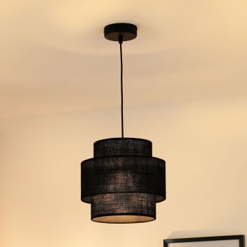 Brilagi - Lampadario a sospensione con filo SPACE YUTE 1xE27/15W/230V diametro 25 cm nero