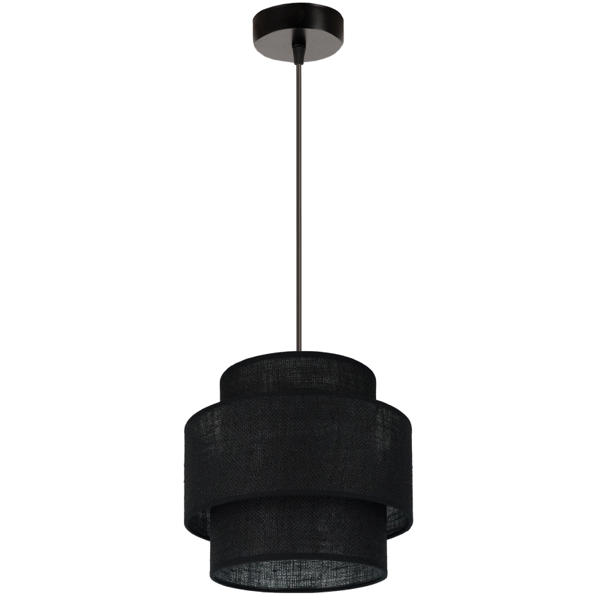 Brilagi - Lampadario a sospensione con filo SPACE YUTE 1xE27/15W/230V diametro 25 cm nero