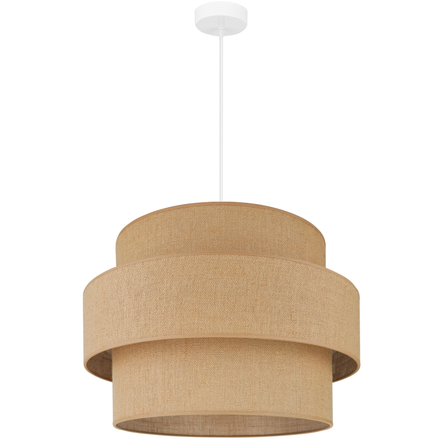 Brilagi - Lampadario a sospensione con filo SPACE YUTE 1xE27/15W/230V diametro 50 cm beige/bianco
