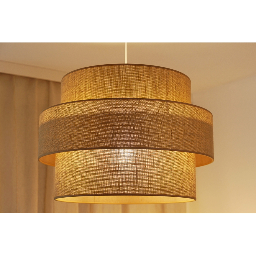Brilagi - Lampadario a sospensione con filo SPACE YUTE 1xE27/15W/230V diametro 50 cm beige/bianco