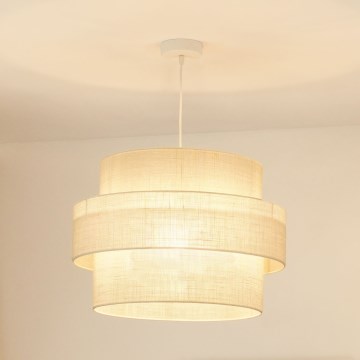 Brilagi - Lampadario a sospensione con filo SPACE YUTE 1xE27/15W/230V diametro 50 cm color crema/bianco