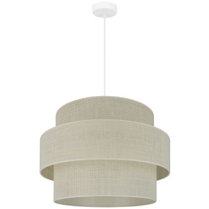 Brilagi - Lampadario a sospensione con filo SPACE YUTE 1xE27/15W/230V diametro 50 cm color crema/bianco