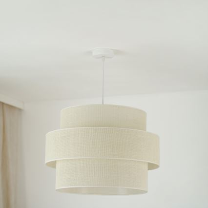 Brilagi - Lampadario a sospensione con filo SPACE YUTE 1xE27/15W/230V diametro 50 cm color crema/bianco