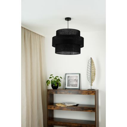 Brilagi - Lampadario a sospensione con filo SPACE YUTE 1xE27/15W/230V diametro 50 cm nero