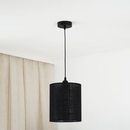 Brilagi - Lampadario a sospensione con filo TUBES 1xE27/15W/230V diametro 20 cm nero