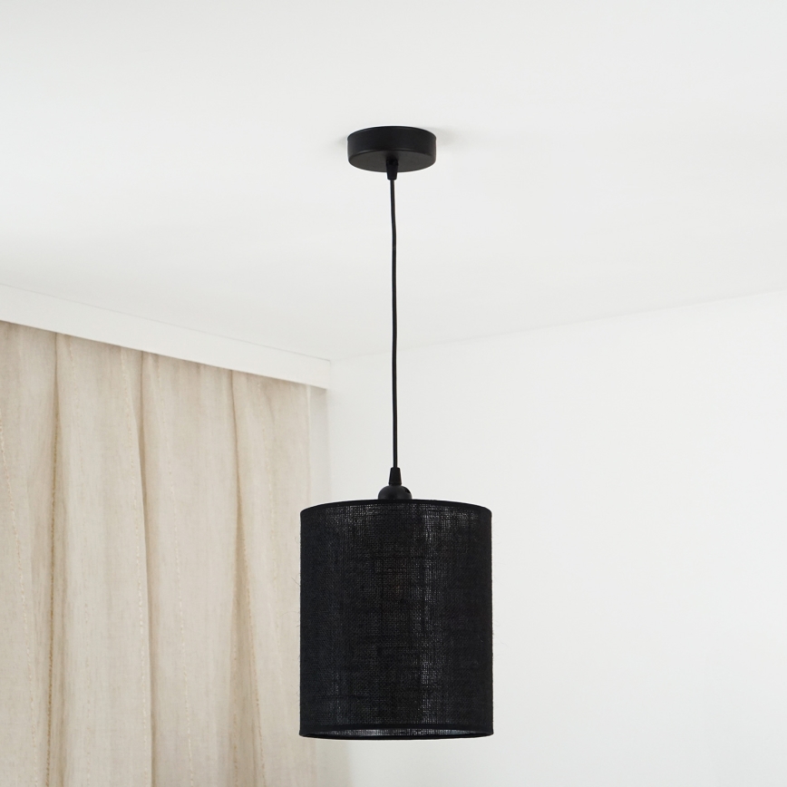 Brilagi - Lampadario a sospensione con filo TUBES 1xE27/15W/230V diametro 20 cm nero