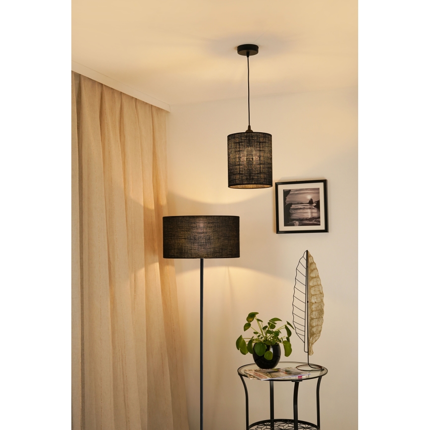 Brilagi - Lampadario a sospensione con filo TUBES 1xE27/15W/230V diametro 20 cm nero
