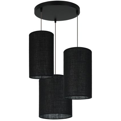 Brilagi - Lampadario a sospensione con filo TUBES 3xE27/15W/230V nero