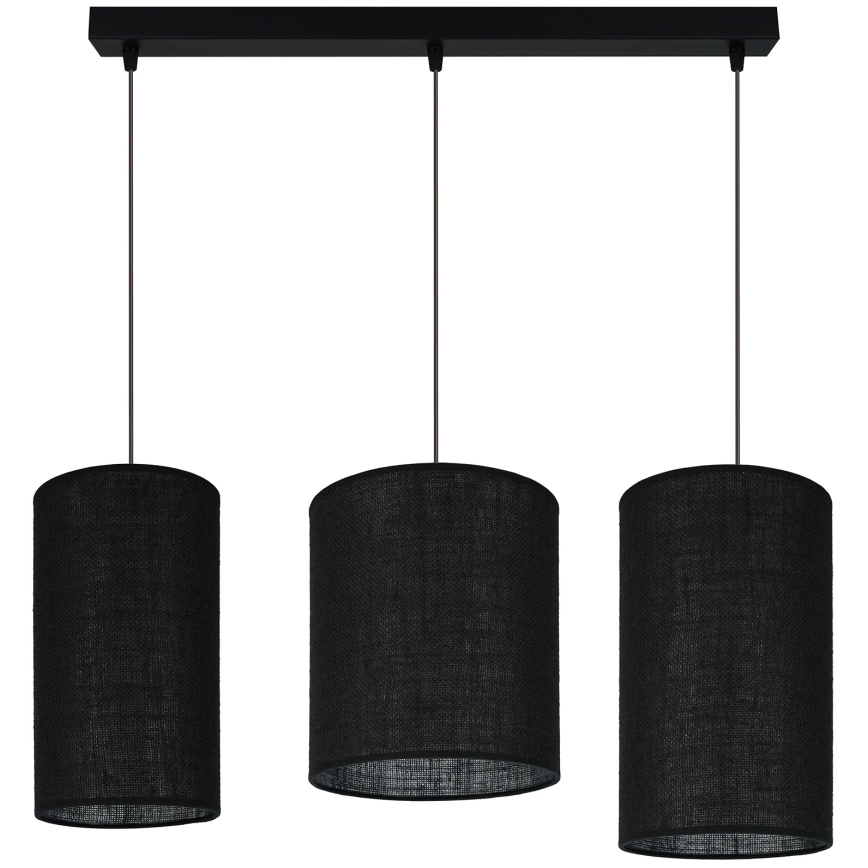 Brilagi - Lampadario a sospensione con filo TUBES 3xE27/15W/230V nero