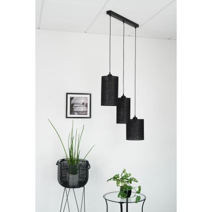 Brilagi - Lampadario a sospensione con filo TUBES 3xE27/15W/230V nero