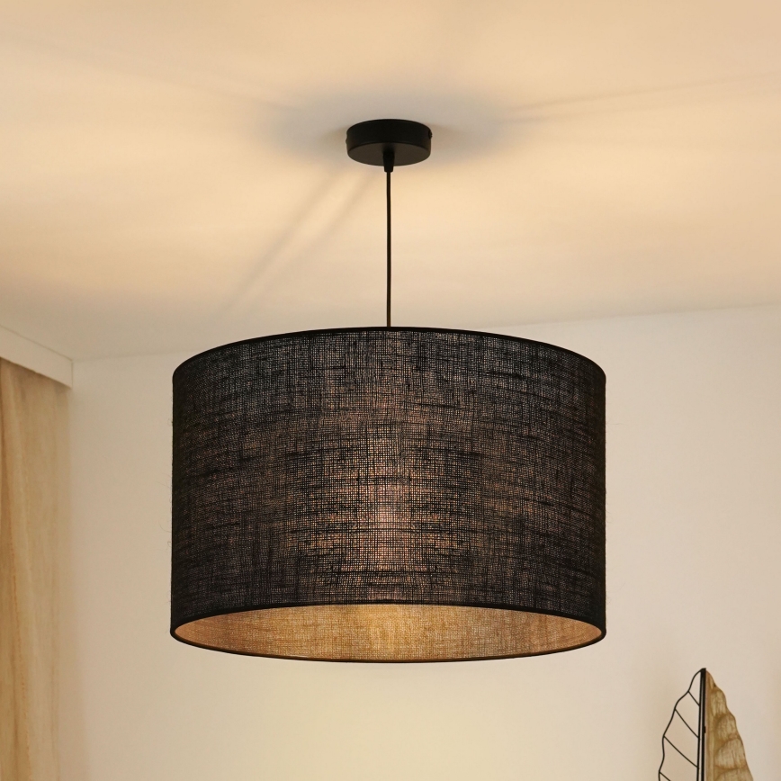 Brilagi - Lampadario a sospensione con filo TUBES ROLLER 1xE27/15W/230V diametro 50 cm nero