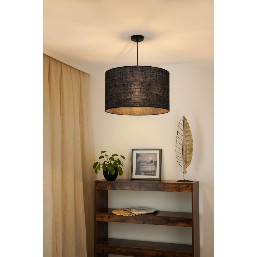 Brilagi - Lampadario a sospensione con filo TUBES ROLLER 1xE27/15W/230V diametro 50 cm nero