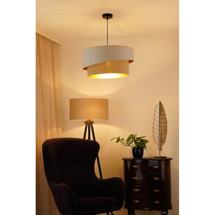 Brilagi - Lampadario a sospensione con filo VEGAS SHINE 1xE27/15W/230V diametro 50 cm color crema/beige
