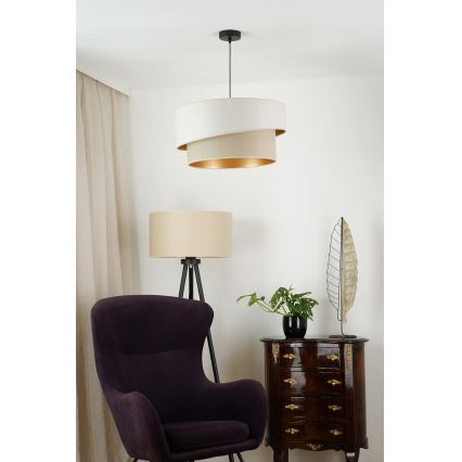 Brilagi - Lampadario a sospensione con filo VEGAS SHINE 1xE27/15W/230V diametro 50 cm color crema/beige