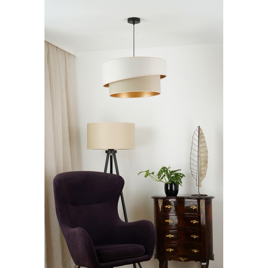 Brilagi - Lampadario a sospensione con filo VEGAS SHINE 1xE27/15W/230V diametro 50 cm color crema/beige