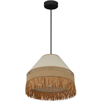 Brilagi - Lampadario a sospensione con filo WINNETOU AVIGNION 1xE27/15W/230V diametro 35 cm marrone/color crema