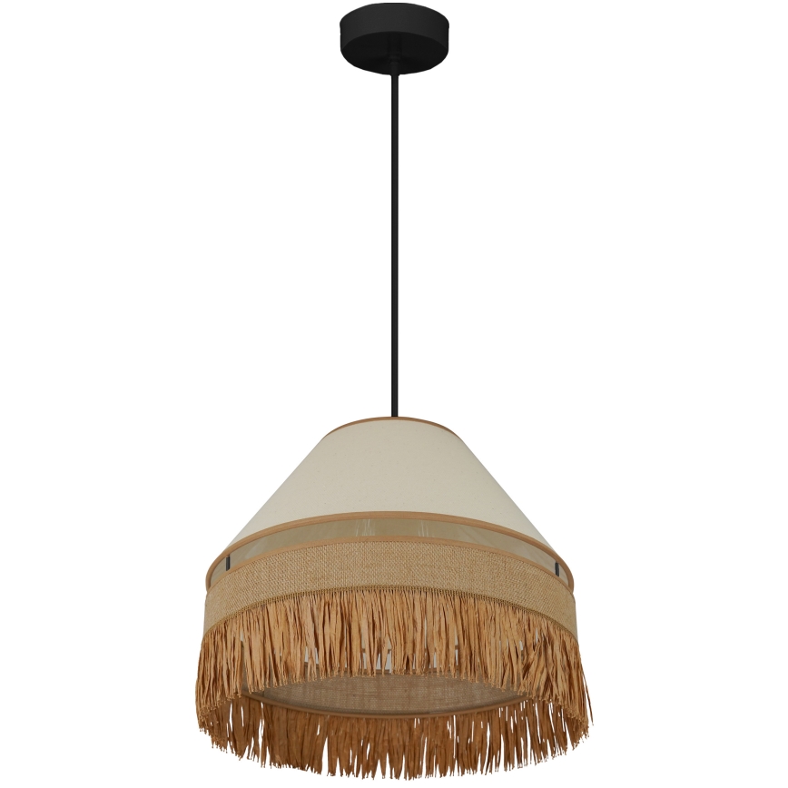 Brilagi - Lampadario a sospensione con filo WINNETOU AVIGNION 1xE27/15W/230V diametro 35 cm marrone/color crema