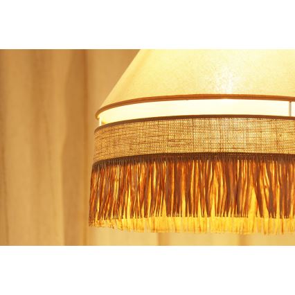 Brilagi - Lampadario a sospensione con filo WINNETOU AVIGNION 1xE27/15W/230V diametro 35 cm marrone/color crema