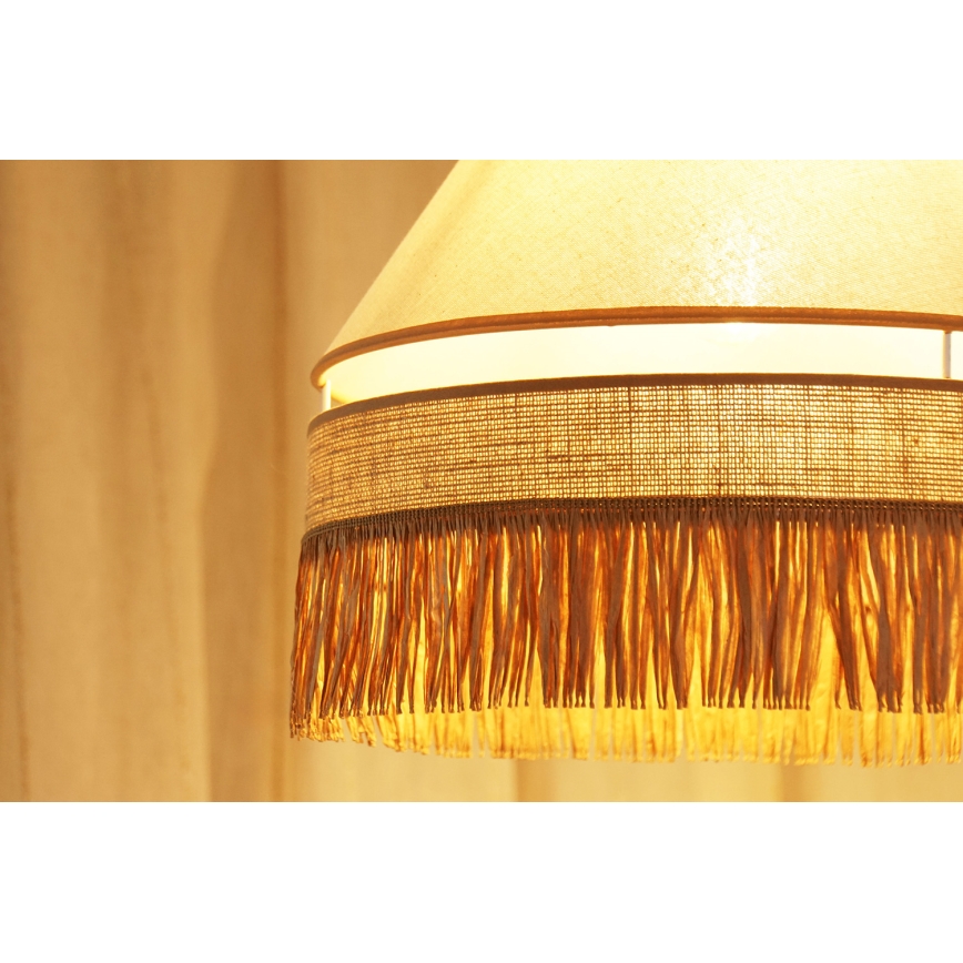 Brilagi - Lampadario a sospensione con filo WINNETOU AVIGNION 1xE27/15W/230V diametro 35 cm marrone/color crema