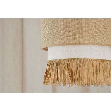 Brilagi - Lampadario a sospensione con filo WINNETOU BOHO 1xE27/15W/230V diametro 25 cm marrone/color crema