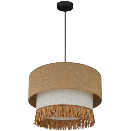 Brilagi - Lampadario a sospensione con filo WINNETOU BOHO 1xE27/15W/230V diametro 45 cm marrone/color crema