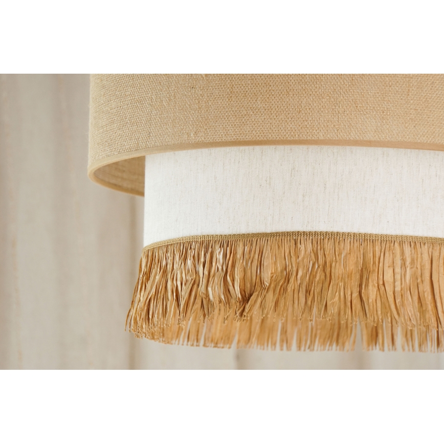 Brilagi - Lampadario a sospensione con filo WINNETOU BOHO 1xE27/15W/230V diametro 45 cm marrone/color crema