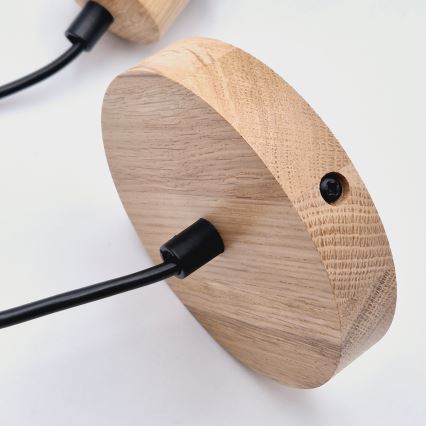 Brilagi - Lampadario a sospensione con filo WOODY BASKET 1xE27/60W/230V quercia