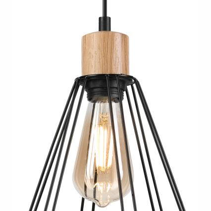 Brilagi - Lampadario a sospensione con filo WOODY BASKET 3xE27/60W/230V quercia