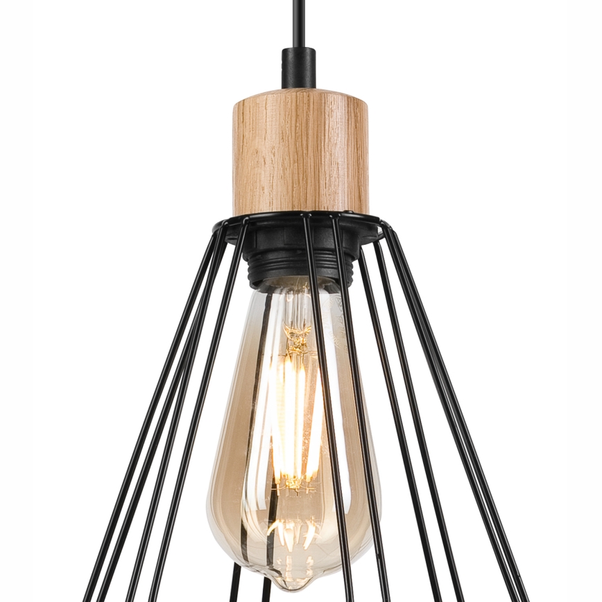 Brilagi - Lampadario a sospensione con filo WOODY BASKET 3xE27/60W/230V quercia