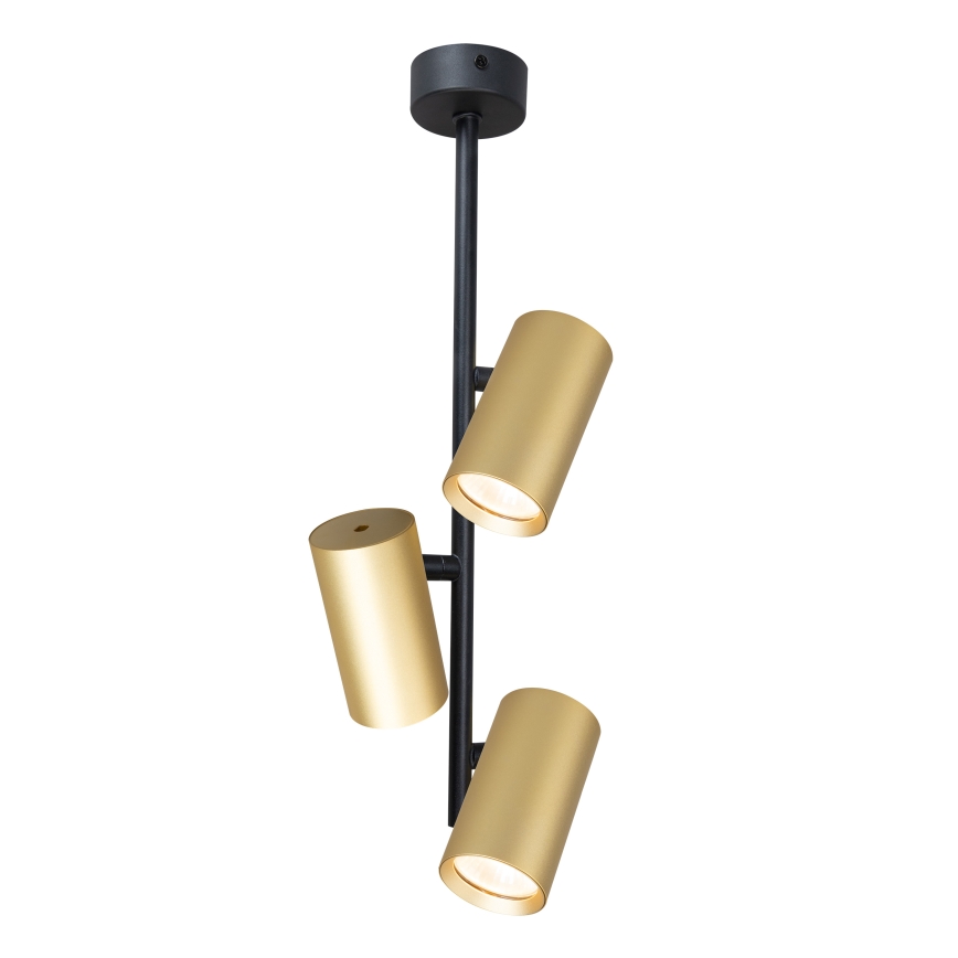 Brilagi - Lampadario a sospensione con supporto rigido SELE VERTICAL 3xGU10/30W/230V nero/oro
