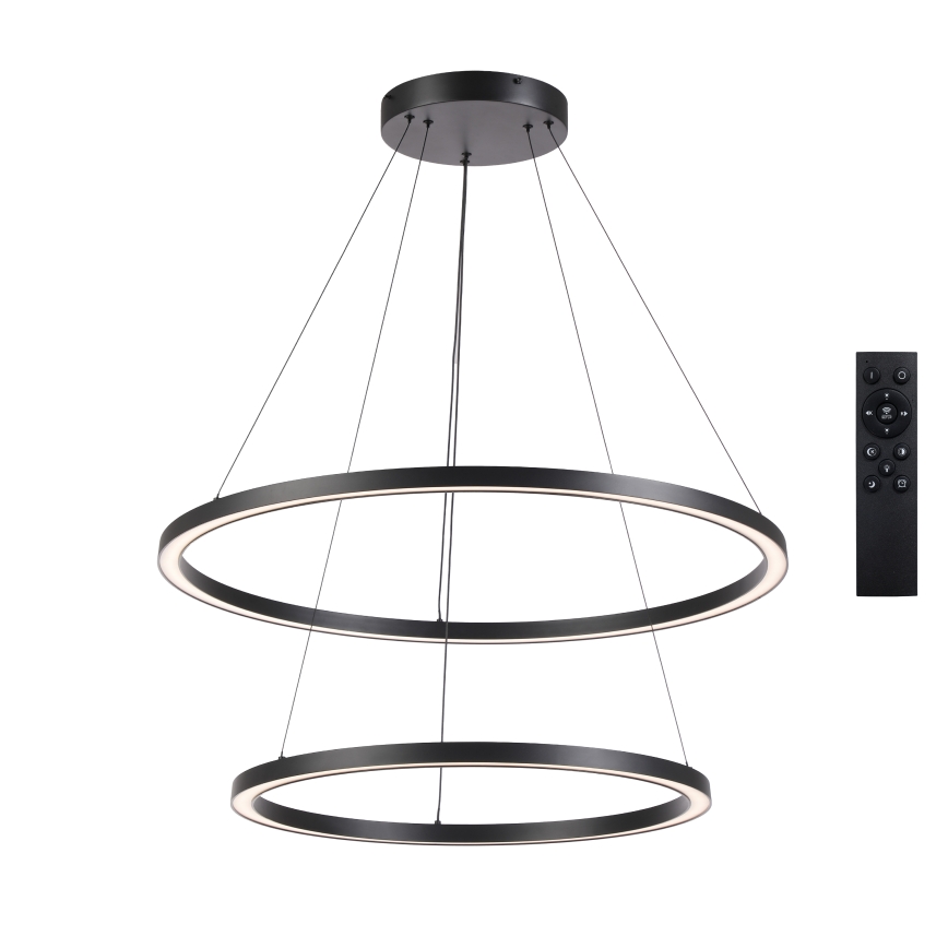 Brilagi - Lampadario LED dimmerabile su cavo PORTOFINO LED/98W/230V 3000-6000K Ø 80 cm nero + telecomando