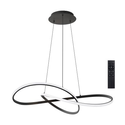 Brilagi - Lampadario dimmerabile a sospensione con cavo INFINITY LED/80W/230V 3000-6000K 80x80 cm nero + telecomando