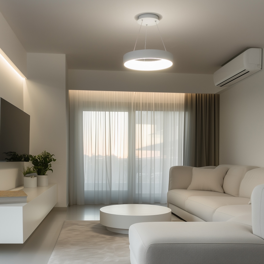 Brilagi - LED Lampadario dimmerabile su cavo FALCON LED/80W/230V 3000-6500K Ø 60 cm bianco + telecomando