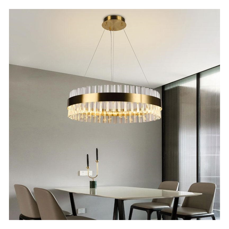 Brilagi - Lampadario a LED dimmerabile in cristallo su cavo HALO LED/40W/230V 3000-6500K Ø 60 cm + telecomando