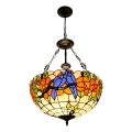 Brilagi - Lampadario a sospensione in stile Tiffany con catena JUNGLE 3xE27/60W/230V Ø 50 cm