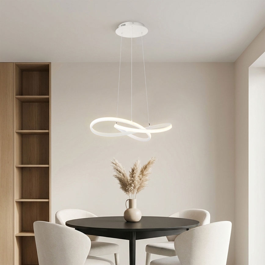 Brilagi - Lampadario dimmerabile su cavo INFINITY LED/55W/230V 3000-6000K 50x50 cm bianco + telecomando