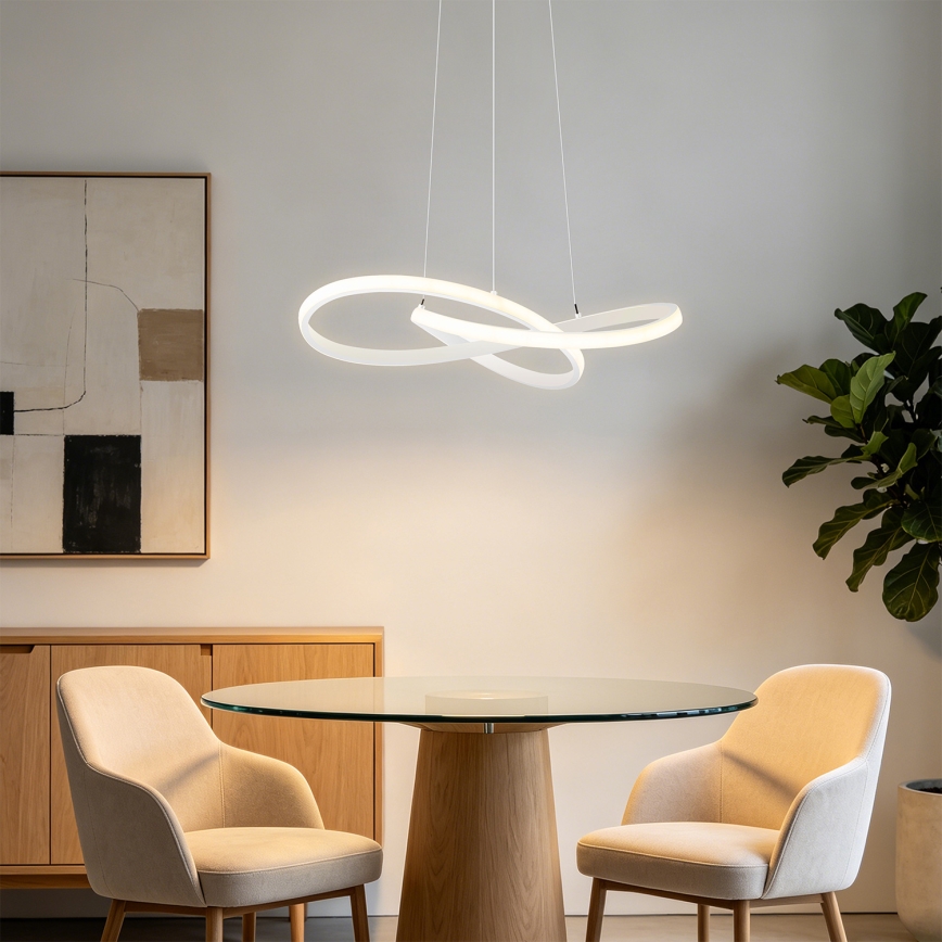 Brilagi - Lampadario dimmerabile su cavo INFINITY LED/55W/230V 3000-6000K 50x50 cm bianco + telecomando