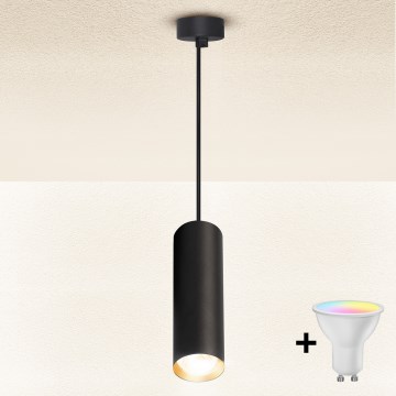 Brilagi - Lampadario a sospensione LED RGBW dimmerabile SELE 1xGU10/4,8W/230V 3000K nero/oro + telecomando