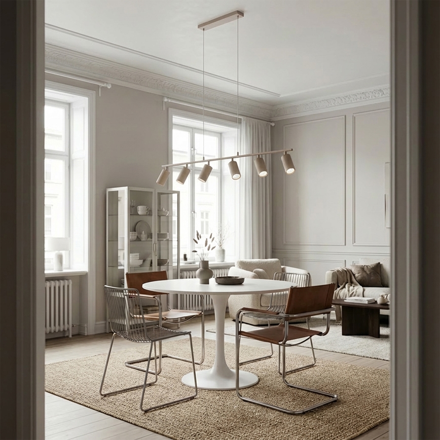 Brilagi - Lampadario a sospensione SELE 6xGU10/30W/230V beige