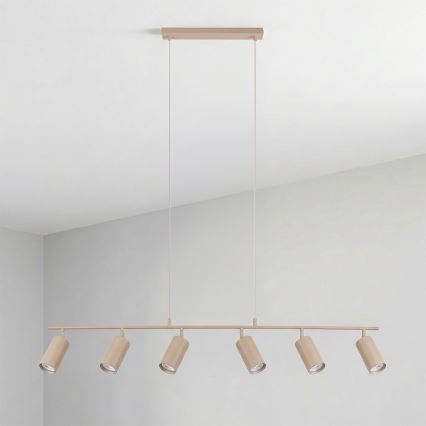 Brilagi - Lampadario a sospensione SELE 6xGU10/30W/230V beige