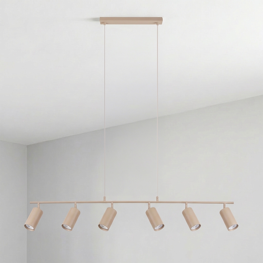 Brilagi - Lampadario a sospensione SELE 6xGU10/30W/230V beige