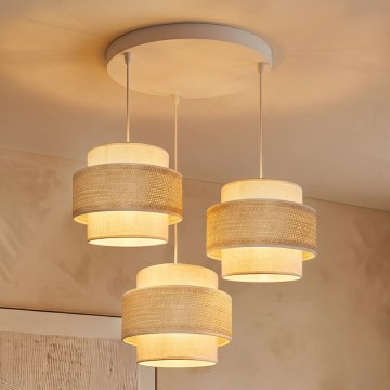 Brilagi - Lampadario a sospensione SPACE 3xE27/60W/230V Ø 40 cm beige/crema