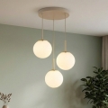 Brilagi - Lampadario a sospensione su cavo 3xE27/60W/230V beige/oro