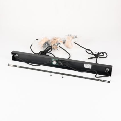 Brilagi - Lampadario a sospensione su cavo BASKLITE 3xE27/15W/230V legno/nero