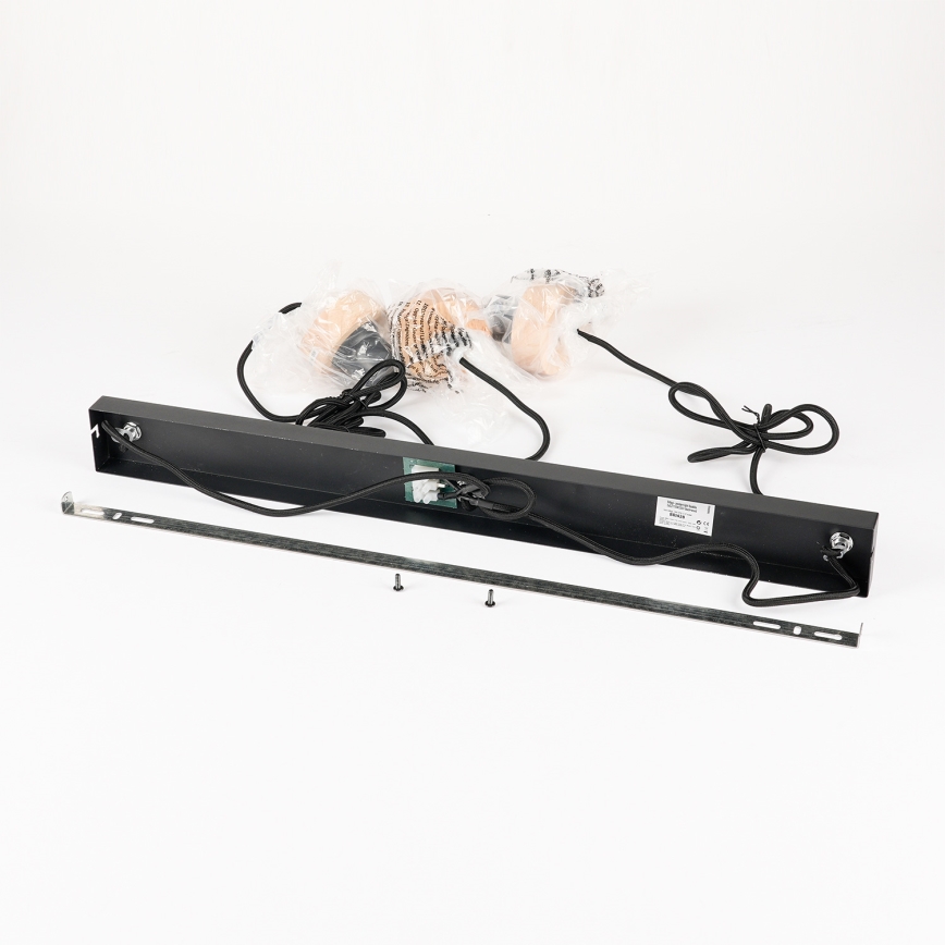 Brilagi - Lampadario a sospensione su cavo BASKLITE 3xE27/15W/230V legno/nero