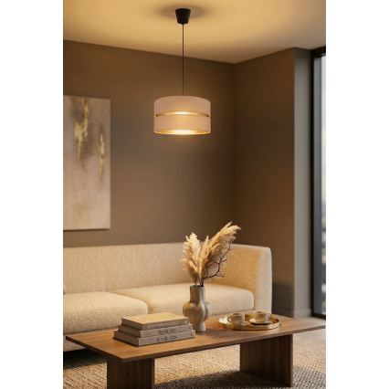 Brilagi - Lampadario a sospensione su cavo DUO-DUO 1xE27/60W/230V Ø 40 cm beige/oro